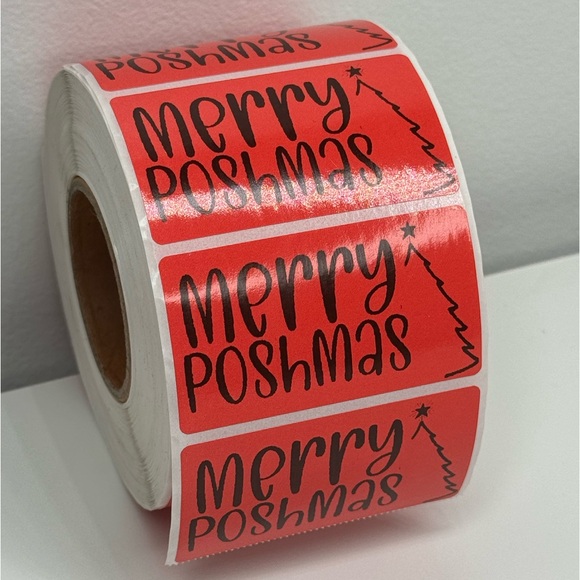 MERRY POSHMAS/THANK YOU STICKERS/CHRISTMAS STICKERS/SMALL BUSINESS/CHRISTMAS - Picture 6 of 15